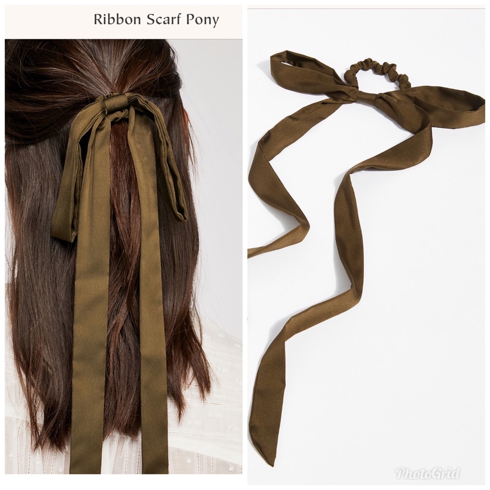 3 Free People Ribbon Scarf Pony